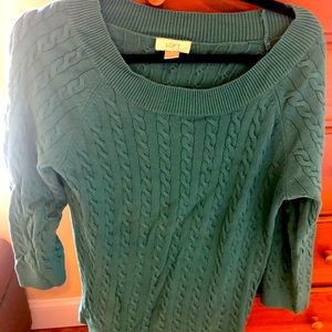 Loft cable knit, boatneck sweater